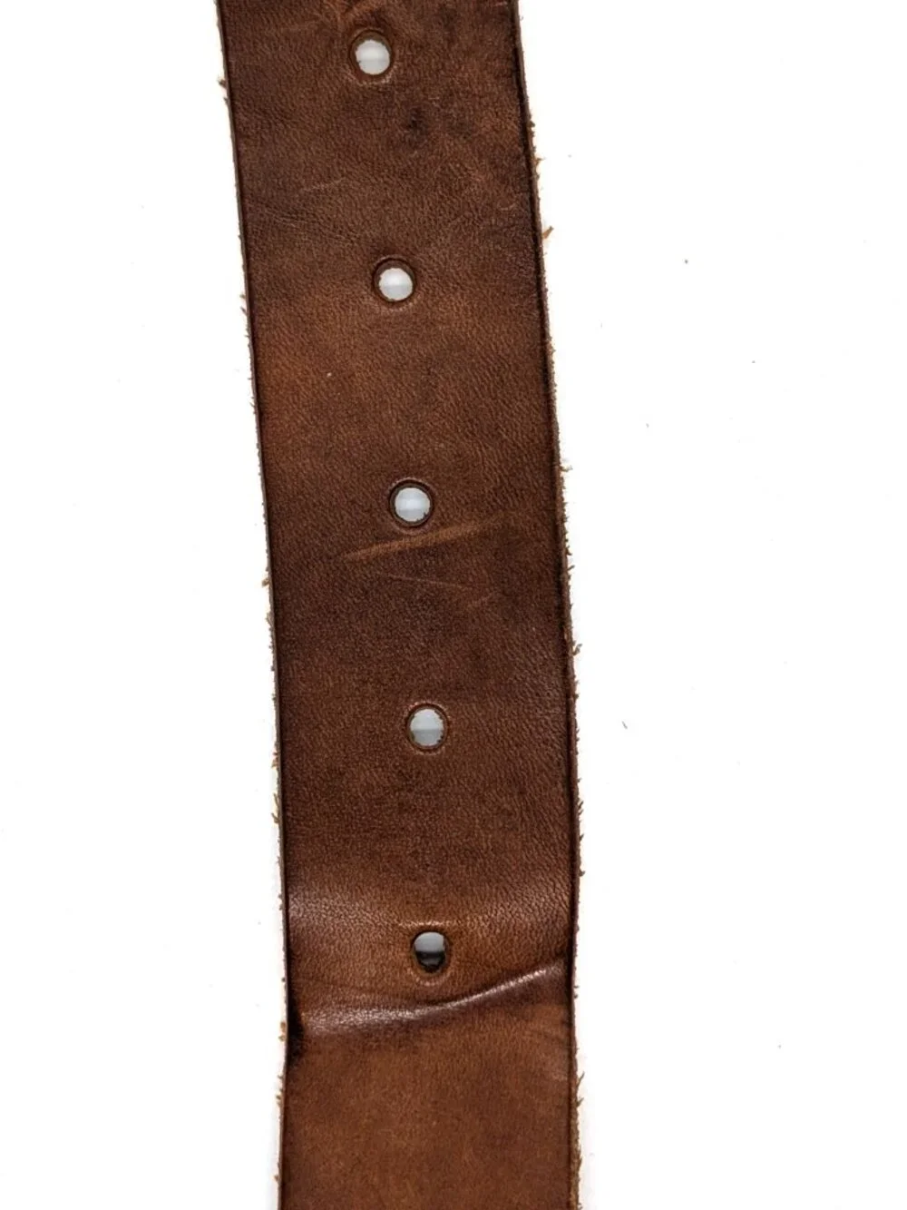 Polo Ralph Lauren Belt Mens Size 42 Brown Leather Silvertone Brass Buckle Logo